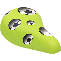 Седло VENTURA CHILD 5-251292 детское 210х138мм унив. эластом. 12-16" зеленое дизайн "FOOTBALL"