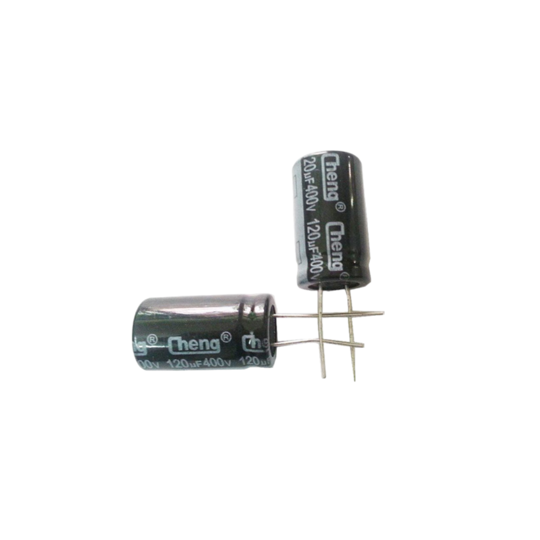 Конденсатор электролитический жесткий вывод 120uF 400v 18x35 85C (38624)