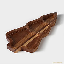 Менажница Ёлочка, 30×15×1,8 см, акация, фото 2
