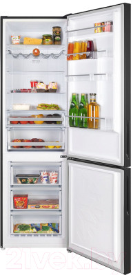 Холодильник с морозильником Maunfeld MFF 200NFB - фото 2 - id-p225704243