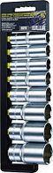 Набор головок слесарных BERGER SuperLock удлиненных 1/2" 18-32мм / BG2031