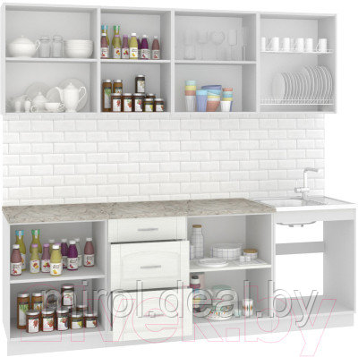Готовая кухня Кортекс-мебель Корнелия Ретро 2.3м - фото 2 - id-p225704599