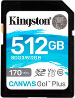 Карта памяти Kingston Canvas Go Plus SDXC 170R C10 UHS-I U3 V30 512GB (SDG3/512GB)