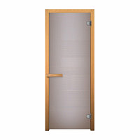 Дверь для бани 700*1800 ComfortProm со стеклом 6мм, 2 петли, бесцветная матовая (петли справа)