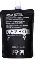 Крем для осветления волос Echos Line Karbon 9 Charcoal Bleaching & Neutralizing Cream