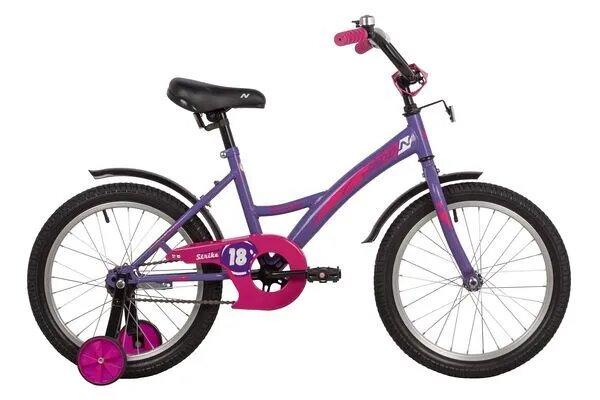 Велосипед NOVATRACK 18" STRIKE фиолетовый, тормоз нож, крылья корот, защита А-тип - фото 1 - id-p225708667