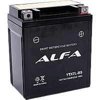 Аккумуляторная батарея марки ALFA YTX7L-BS 7Ah (100A 113*70*134)