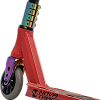Самокат NOVATRACK PIXEL PRO BL, PU колеса 110 мм с алюмин.ободом, жесткость PU 88A, пром.подшипник,