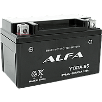 Аккумуляторная батарея марки ALFA YTX7A-BS 7Ah (105A 150*87*94)
