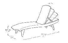 Лежак из искусственного ротанга PACIFIC LOUNGER, графит [230674], фото 2