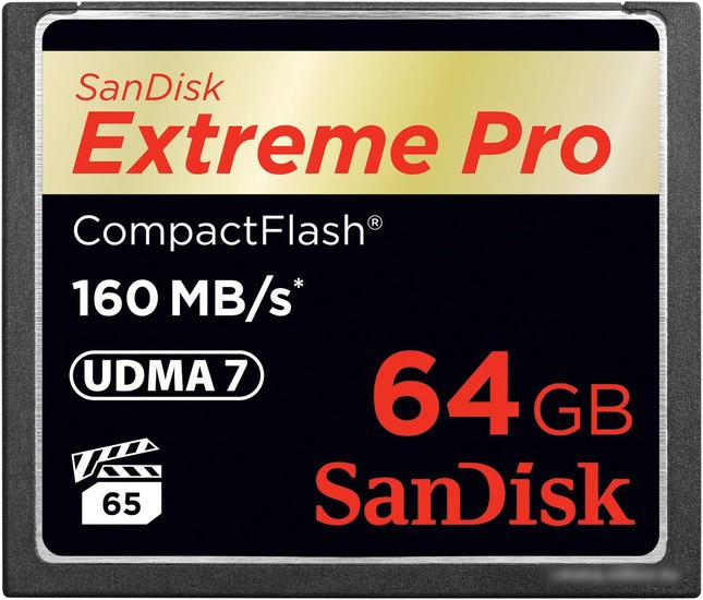 Карта памяти SanDisk Extreme Pro CompactFlash 64GB (SDCFXPS-064G-X46) - фото 1 - id-p225723505