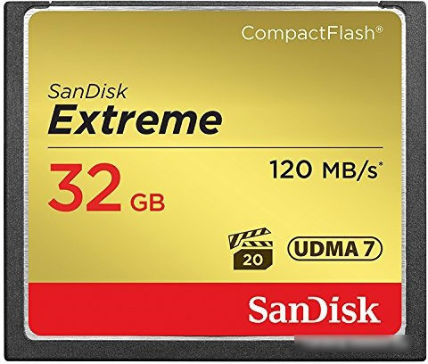 Карта памяти SanDisk Extreme CompactFlash 32GB [SDCFXSB-032G-G46] - фото 1 - id-p225723506