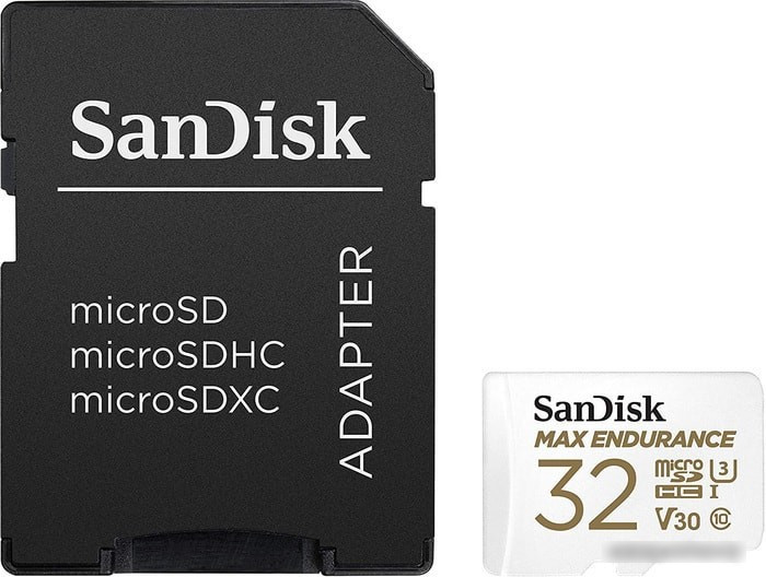 Карта памяти SanDisk microSDHC SDSQQVR-032G-GN6IA 32GB (с адаптером) - фото 1 - id-p225723519