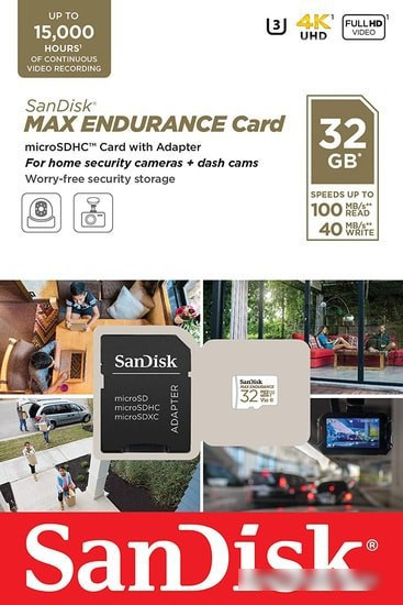 Карта памяти SanDisk microSDHC SDSQQVR-032G-GN6IA 32GB (с адаптером) - фото 5 - id-p225723519