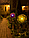 Садовый фонарь Чудестный Сад Пион желтый вращающийся, светодиод, на солнечной батарее, фото 5