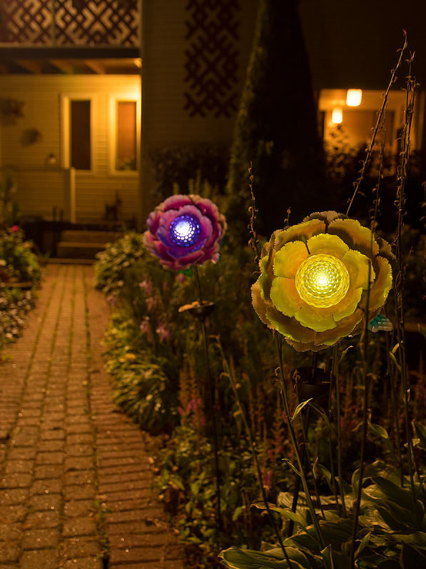 Садовый фонарь Чудестный Сад Пион желтый вращающийся, светодиод, на солнечной батарее - фото 5 - id-p225724777