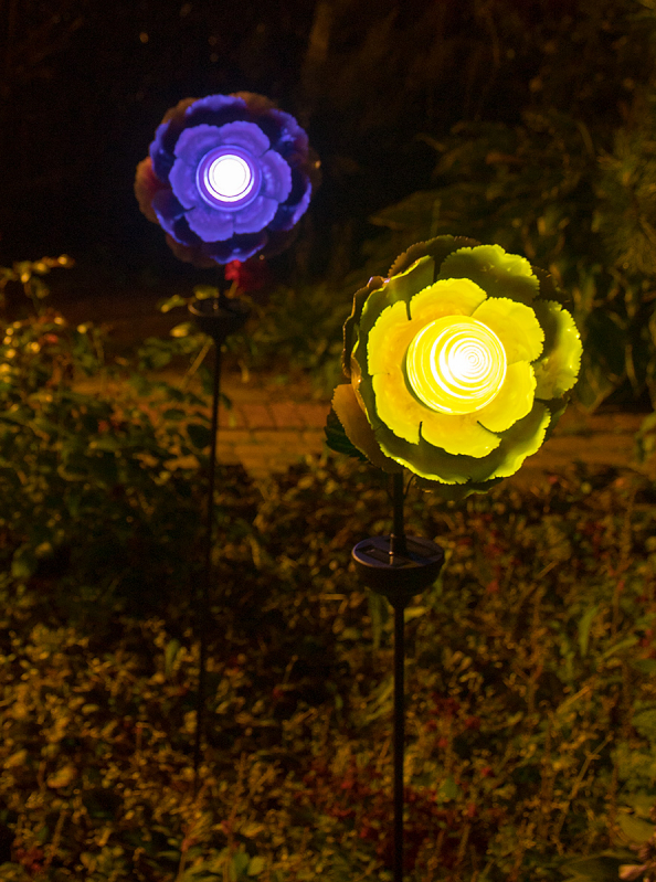Садовый фонарь Чудестный Сад Пион желтый вращающийся, светодиод, на солнечной батарее - фото 6 - id-p225724777