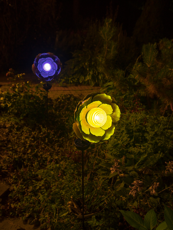 Садовый фонарь Чудестный Сад Пион желтый вращающийся, светодиод, на солнечной батарее - фото 7 - id-p225724777