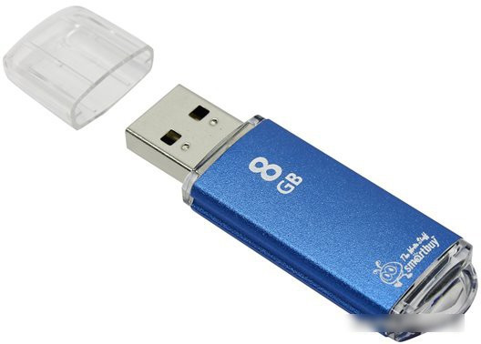 USB Flash Smart Buy 8GB V-Cut Blue [SB8GBVC-B] - фото 3 - id-p225723503