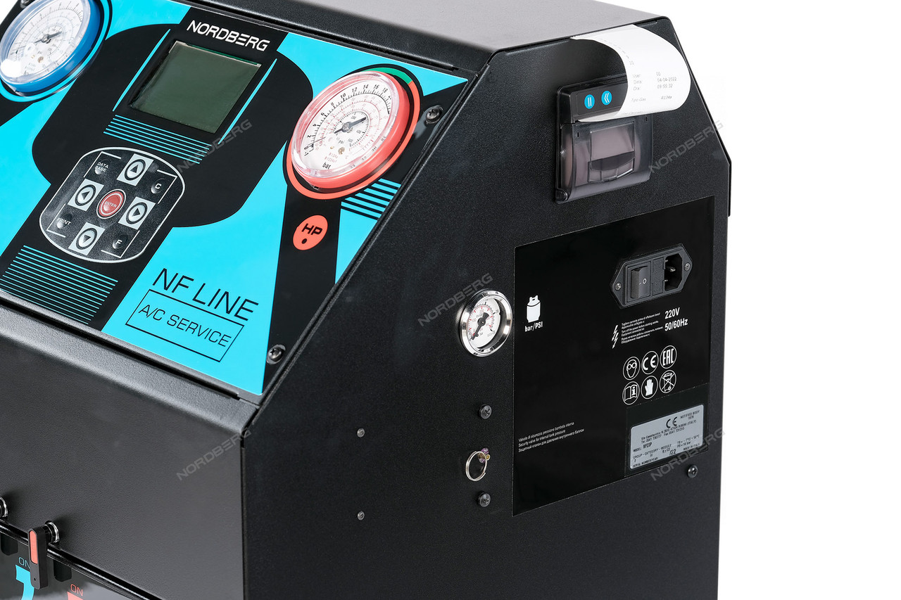 Установка автомат для заправки авто кондиционеров с принтером NORDBERG NF23P - фото 3 - id-p225731317