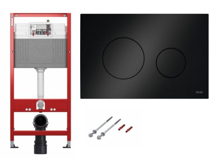 Инсталляция для унитаза Tece base 9400925, клавиша TECEloop черный матовый