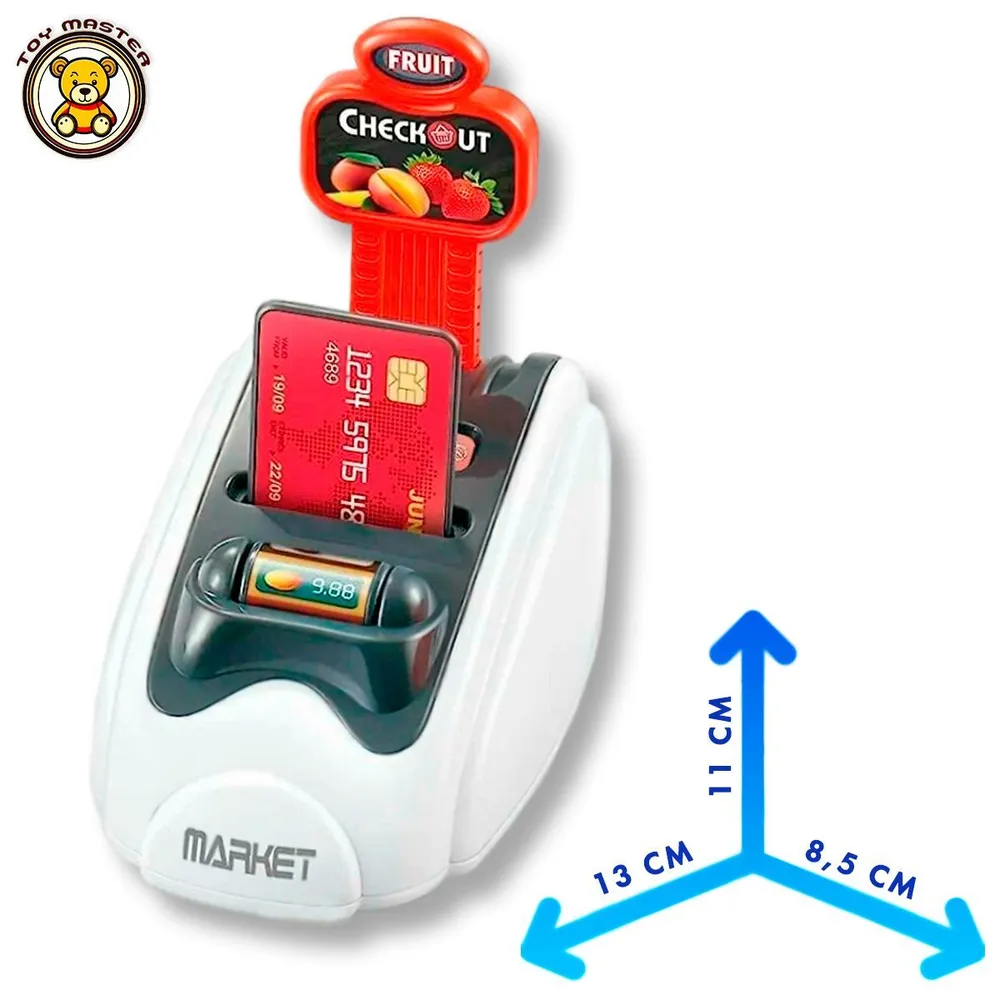 Набор игрушечная касса со сканером, продуктами (свет, звук), кассовый аппарат арт. 668-119 д - фото 4 - id-p225732275