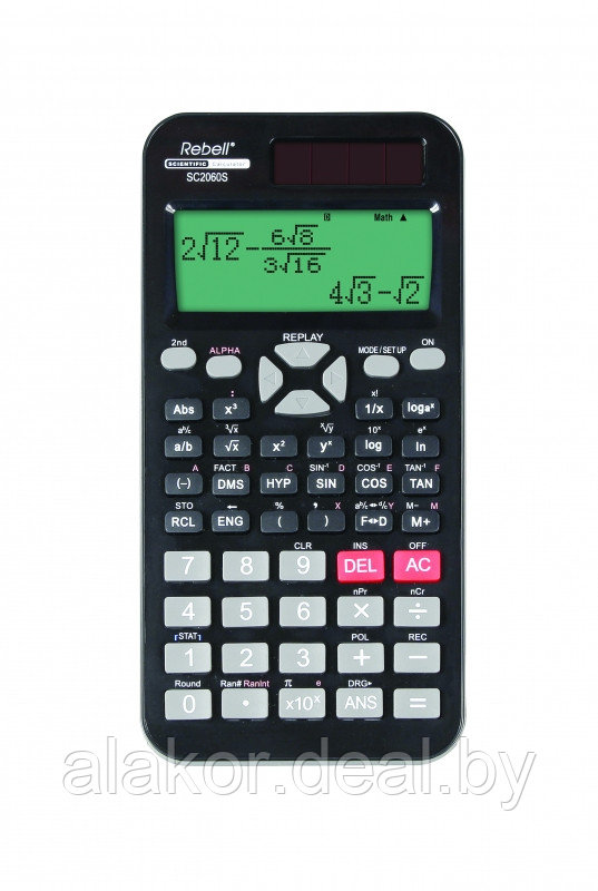 Калькулятор карманный RE-SC2060S BX Rebell +, 12-разрядный, 165 x 82 x 18 мм, 252 функции, черный - фото 1 - id-p225732673