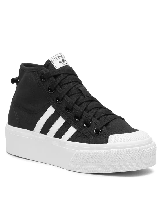 Кроссовки женские ADIDAS NIZZA PLATFORM MID W черный FY2783 - фото 3 - id-p225634293