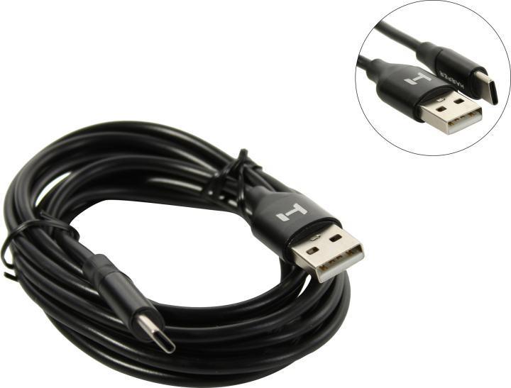 Harper USB - USB type-C, SCH-732 black (Силиконовый Кабель для зарядки и синхронизации, 2м, Металлический - фото 1 - id-p225733454