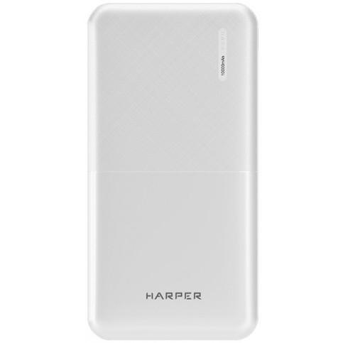 Аккумулятор внешний портативный Harper PB-10011 White (10 000mAh; Тип батареи Li-Pol; Выход 5V/2,1A; LED - фото 1 - id-p225733457