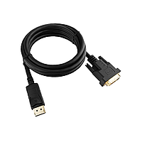 Кабель DisplayPort -> DVI Cablexpert CC-DPM-DVIM-6, 1.8м, черный, экран, пакет