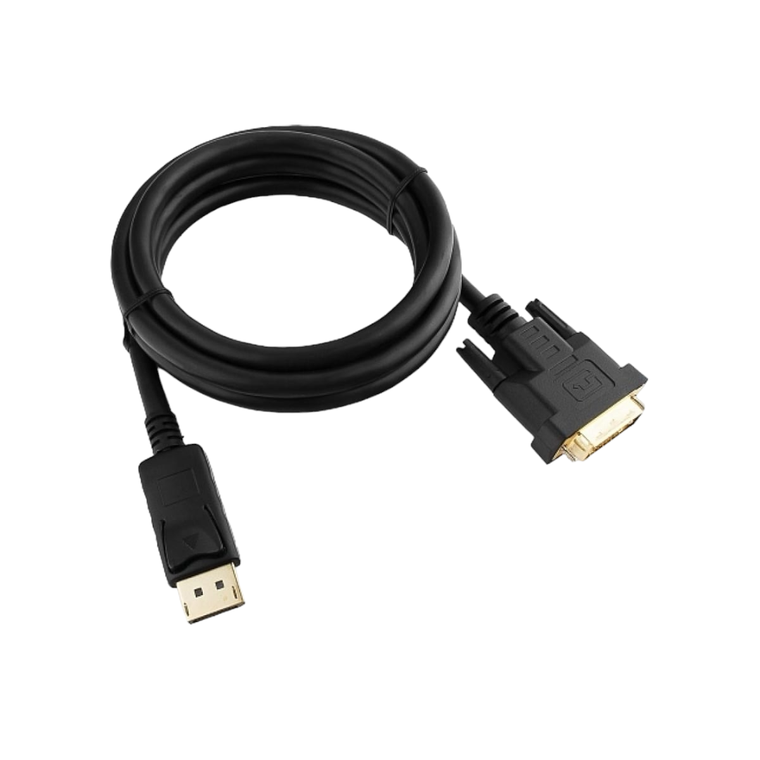 Кабель DisplayPort -> DVI Cablexpert CC-DPM-DVIM-6, 1.8м, черный, экран, пакет - фото 1 - id-p225465767