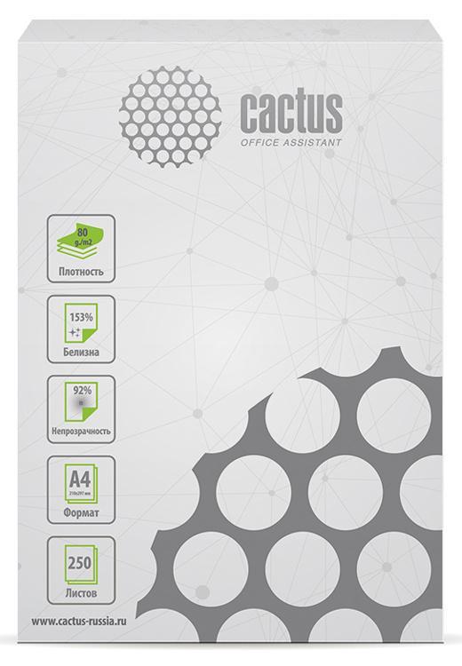Бумага Cactus CS-OPB-A480250 A4 марка B/80г/м2/250л./белый CIE153% общего назначения(офисная) - фото 1 - id-p225733518