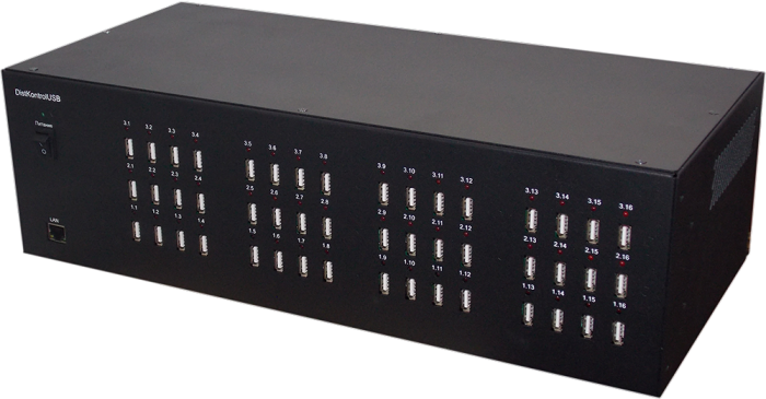 Управляемый USB over IP концентратор DistKontrolUSB-48 с 48 портами USB с 2 блоками питания / Ethernet 2 x - фото 1 - id-p225733832