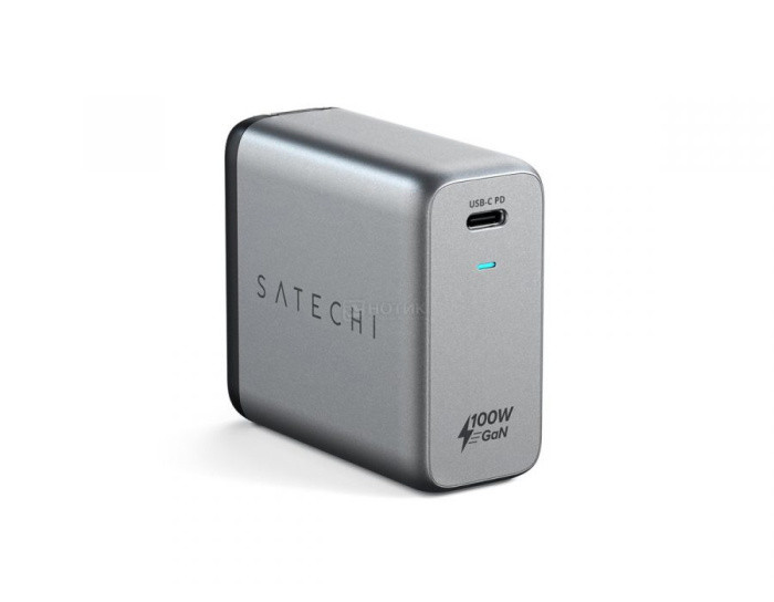 Сетевое зарядное устройство Satechi 100W USB-C PD Wall charger ST-UC100WSM-EU, USB Type-C (PD), Серый - фото 1 - id-p225733798