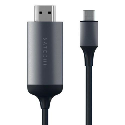 Провод Satechi USB Type-C to HDMI 4K. Поддержка разрешения 4K. Длина 1,8 м. Цвет серый космос. [ST-CHDMIM] - фото 1 - id-p225733788