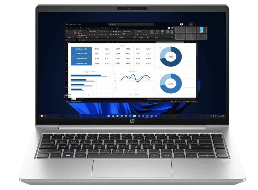 Ноутбук HP ProBook 440 G10 (QWERTY/RUS) 14" FHD, Intel Core i7-1355U, 16Gb, 256Gb SSD, Win11 Pro, серебристый* - фото 1 - id-p225733773