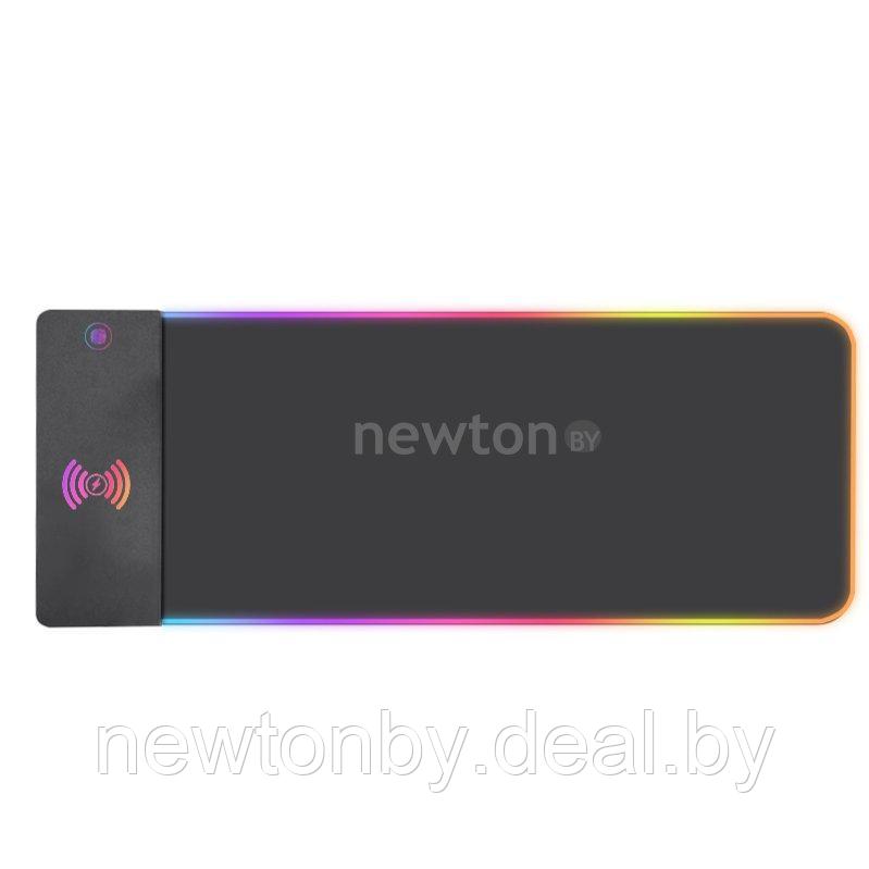 Коврик для стола с беспроводной зарядкой NewtonBY Desk Mat RGB 15W 80x30 (черный) - фото 1 - id-p225739377