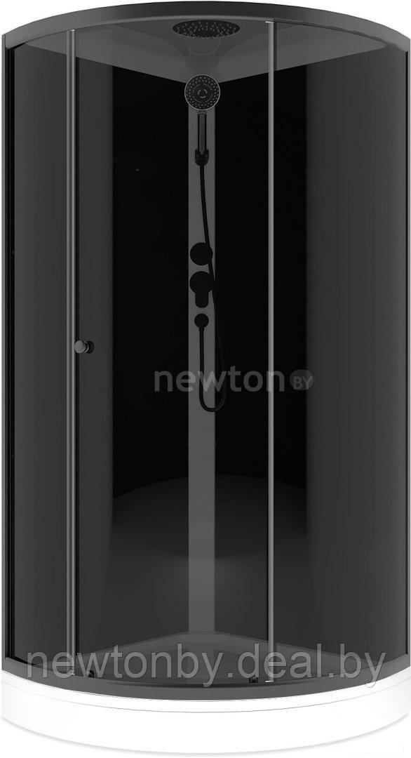 Душевая кабина Domani-Spa Simple 99 V1.2 90х90 Black Accents (черный/прозрачное стекло) - фото 1 - id-p225739418