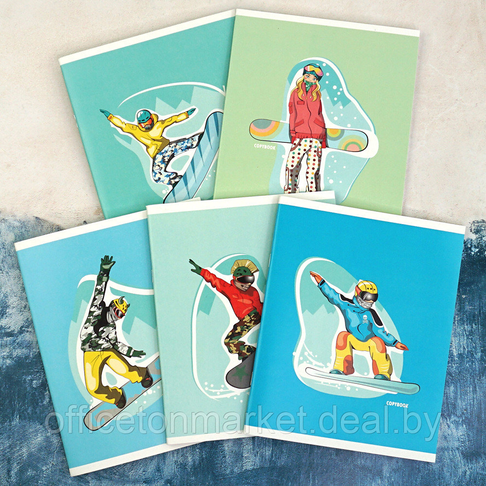 Тетрадь "Snowboarding", А5, 48 листов, линейка, ассорти - фото 3 - id-p225737149