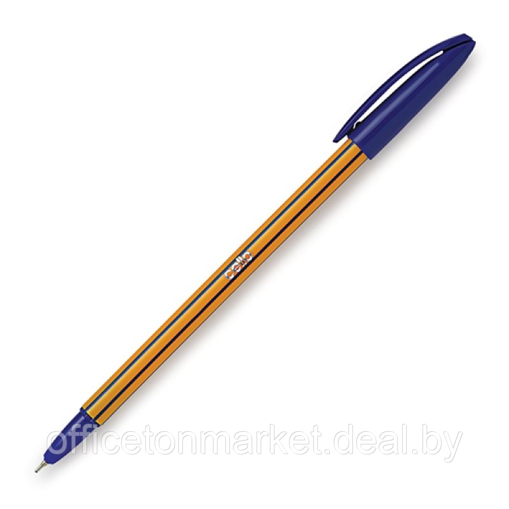 Ручка шариковая "Liner", 0.7 мм, жёлтый, синий, стерж. синий - фото 1 - id-p145416845