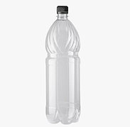 Бутылка пластиковая ПЭТ 1,5 л. прозрачная с крышкой (105 шт/упак)