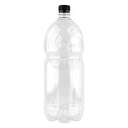 Бутылка пластиковая ПЭТ 2 л. прозрачная с крышкой (78 шт/упак)