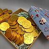 Золотые шоколадные монеты «Рубль», набор 20 монеток (Россия), фото 5