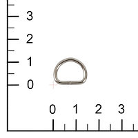 Полукольцо 12х9,2мм (1,88мм) никель роллинг