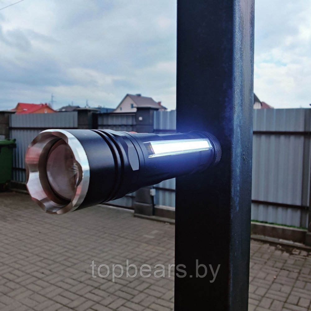 Светодиодный фонарь с магнитным держателем / Аккумулятор USB-зарядка / 4 режима свечения Огонь Н-685 - фото 2 - id-p225742213