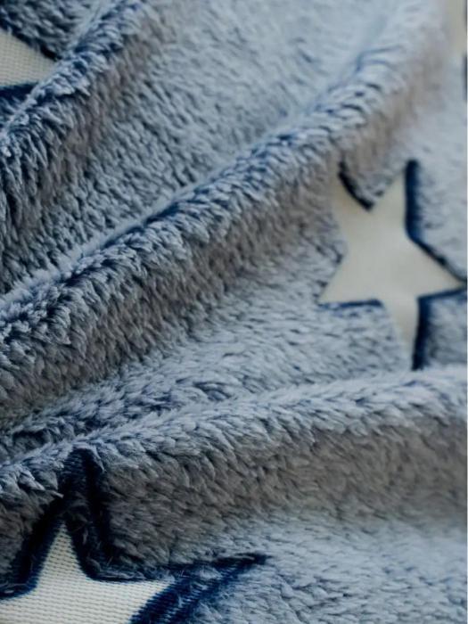 Плед светящийся в темноте 200х220 евро детское одеяло Звезды плюшевый мягкий пушистый ворсистый покрывало - фото 6 - id-p225742337