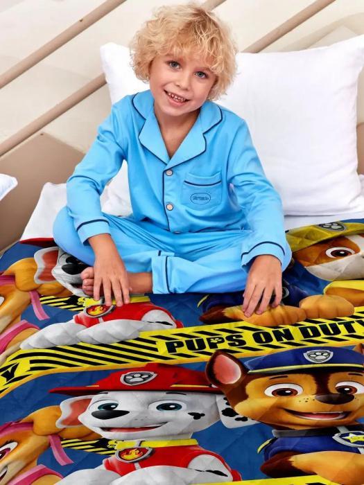 Плед Щенячий патруль покрывало одеяло полуторное 145х200 для ребенка двухстороннее на детскую кровать - фото 4 - id-p225742338