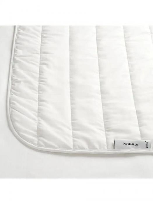 Одеяло ИКЕА оливмолла 2-спальное теплое шерстяное двуспальное 200x200 всесезонное стеганое белое - фото 6 - id-p225742401