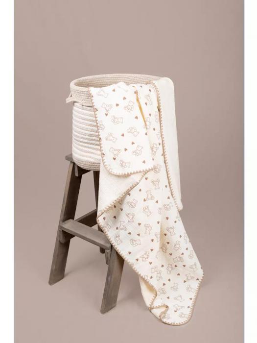 Муслиновое одеяло детское 110х130 из муслина для новорожденных гипоаллергенное на выписку в кроватку коляску - фото 7 - id-p225742404